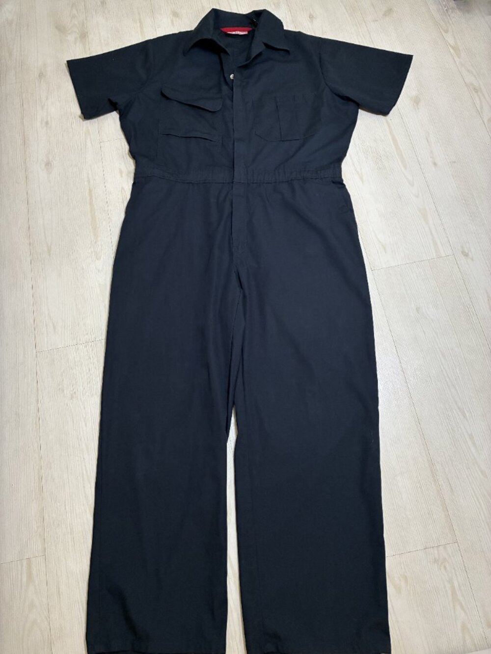 Craftsman Men's Short Sleeve Twill Coverall Navy Blue Size Large